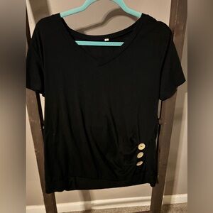 Black top with buttons size large